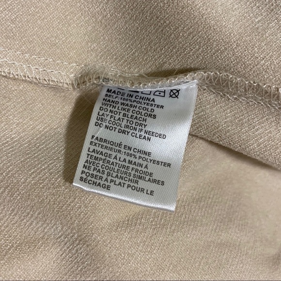 𝅺paper Crane Moto style asymmetrical jacket NWT cream tan size Medium - Picture 9 of 9